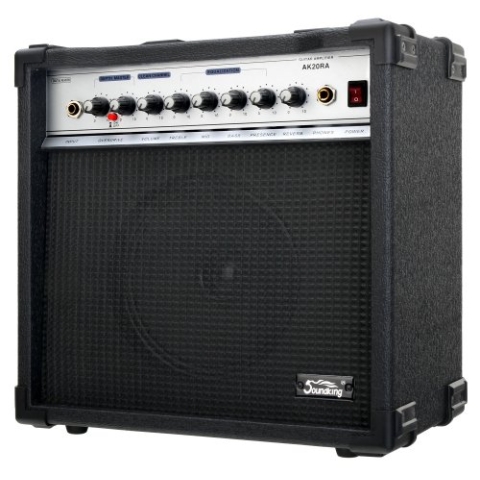Soundking AK20-RA Gitarrencombo schwarz (60 Watt, 8" Speaker, 2 Kanäle, 4-Band Equalizer, Digital Reverb)