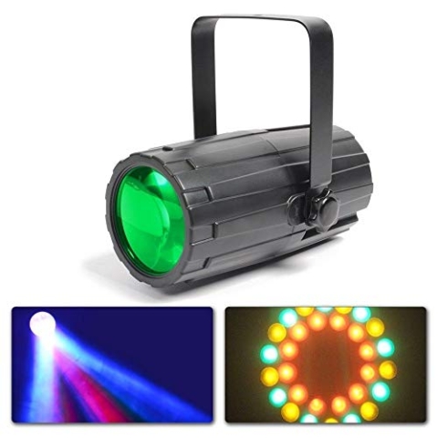 Beamz Moon Flower LED Scheinwerfer Lichteffekt LED Strahler (20W, 60 LEDs RGBAW, Musiksteuerung, Wand - Decken- und Stativmontage) schwarz