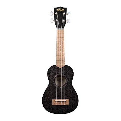 KALA KA-15S BLK - Black Satin Mahogany Soprano Ukulele, with Bag (UB-S)