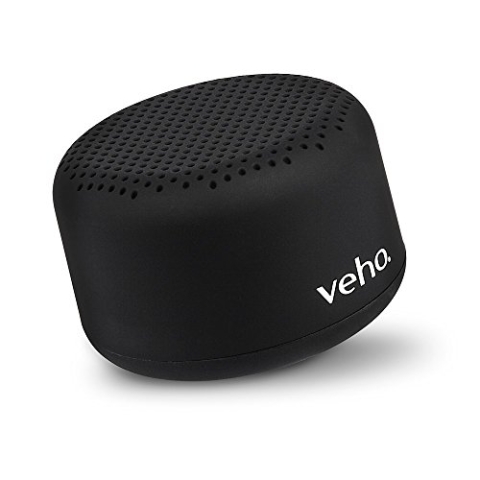 Veho M3 Bluetooth-Lautsprecher, kabellos, tragbar, Reise-Lautsprecher, TWS Doppel-Pairing-Modus, 12 Stunden Akku, 3,5 mm Kabelverbindung, Schwarz (VSS-303-M3-B)
