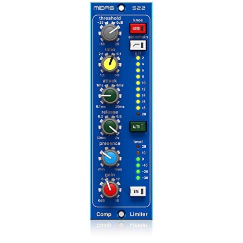 Midas 500 SERIE COMPRESSOR LIMITER 522 V2 Kompressor/Limiter der 500er Serie mit dynamischer Anwesenheitskontrolle