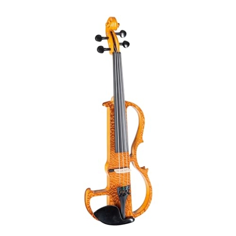 Fame EV-1904 Elektrische Violine, Professionelle E-Geige, Shadow Tonabnehmersystem, 2-Band-Klangregelung, Aux-Eingang