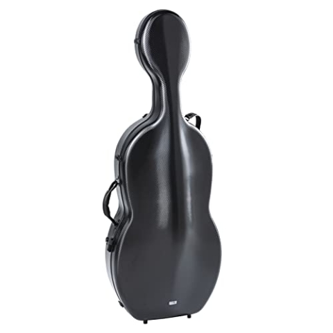 GEWA Celloetui Polycarbonat 4/4 schwarz mit Rucksackriemen und Seitengriff