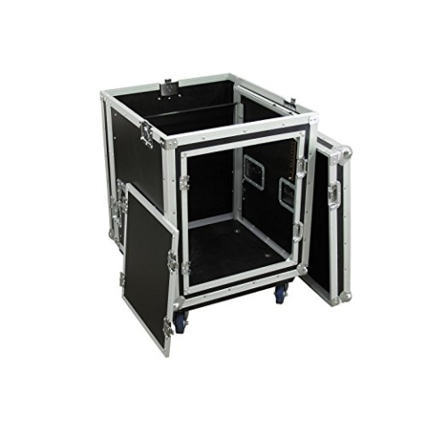 ROADINGER Spezial-Kombi-Case Profi, 10HE mit Rollen | Flightcase mit Rollen