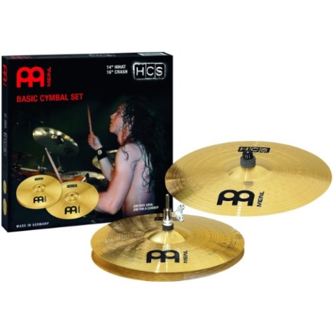 Meinl Cymbals HCS1416 HCS Serie Beckenset mit 35,56 cm (14 Zoll) Hihat, 40,64 cm (16 Zoll) Crash