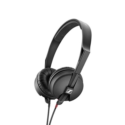 Sennheiser HD 25 LIGHT Leichter On-Ear DJ & Monitoring Kopfhörer | Robustes Single Headband Design | 1,5M beidseitig abnehmbares Kabel & 1/4" Klinkenadapter im Lieferumfang | Schwarz (508664)