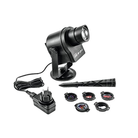 EUROLITE LED IP LP-7 Logo-Projektor | Wetterfester (IP54), einfacher Logoprojektor mit 6 Mustern