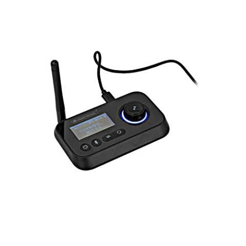 OMNITRONIC BDT-5.0 Bluetooth 5.0 Transceiver | 3-in-1-Bluetooth-Audioadapter mit Sender-, Empfänger- & Bypass-Modus und Dual Link