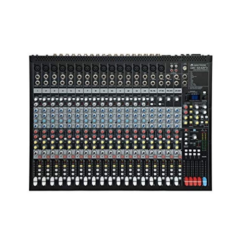 OMNITRONIC LMC-3242FX USB Mischpult | Professionelles Audiomischpult mit British-style EQ, Kompressor, Effekteinheit und USB-Schnittstelle