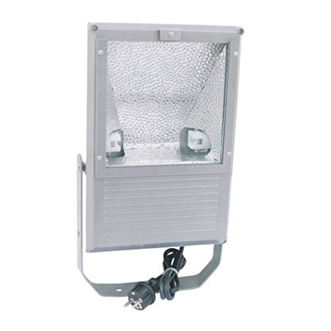 EUROLITE Outdoor Spot 150W WFL silber A | Asymmetrischer Outdoor-Scheinwerfer (IP65) für 150-Watt-Entladungslampe