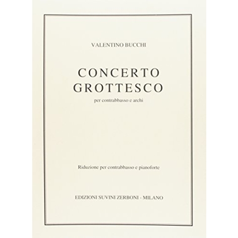 Valentino Bucchi-Concerto Grottesco-Double Bass and Piano-BOOK