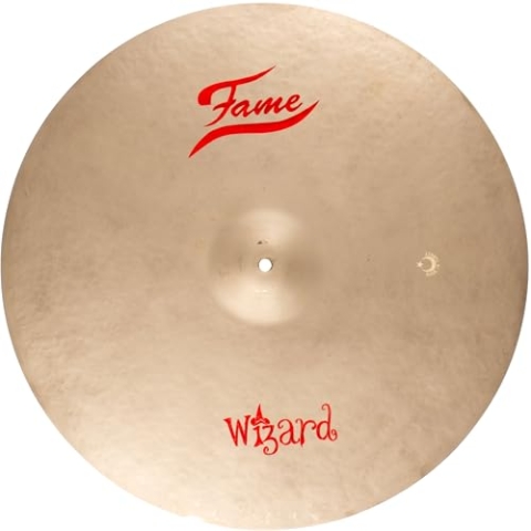 Fame Wizard Thin Ride 22", Handgehämmertes B20 Bronze Becken, Sandgestrahlt, Dunkler Vintage Sound, Ideal für Studio und Bühne, Einzigartiges Unikat