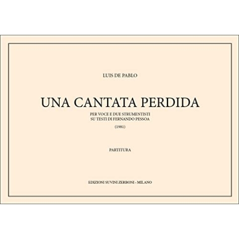 Luis De Pablo-Una Cantata Perdida (1981)-Contemporary Music-SCORE
