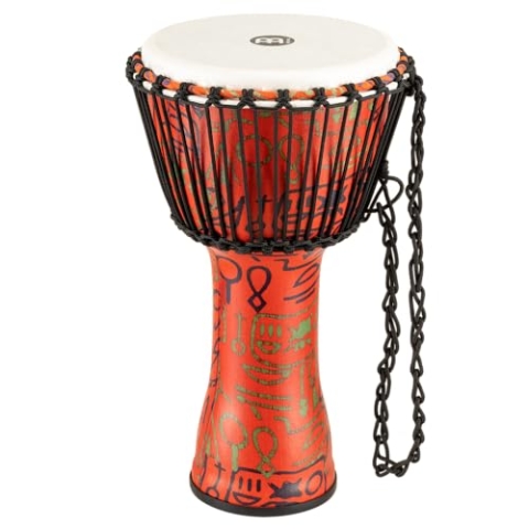 Meinl Percussion Rope Travel Djembe - Große Handtrommel - Mit Nylonseilen - Durchmesser 12 Zoll - Kunststoff, Mehrfarbig (PADJ1-L-F)
