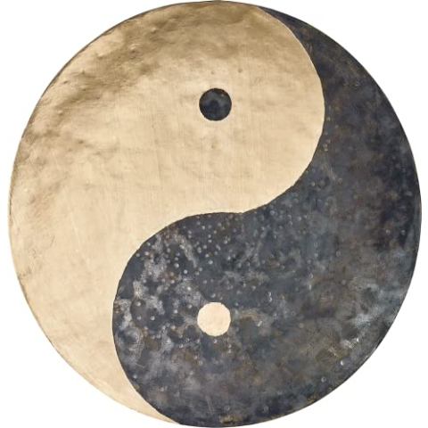 Sonic Energy 20 Zoll Wind Gong – Feng Gong mit Yin & Yang Symbol – Für Orchester, Meditation, Klangheilung – Inkl. Schlägel und Hülle (WGYY20)
