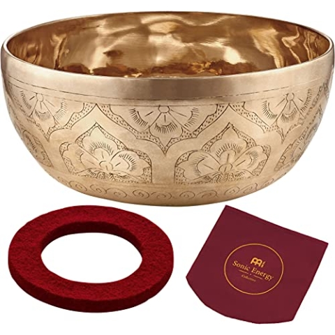 Sonic Energy Klangschale Special Engraved Series – 1000 g – Für Meditation & Klangheilung – Inkl. Hülle & Filzring (SB-SE-1000)
