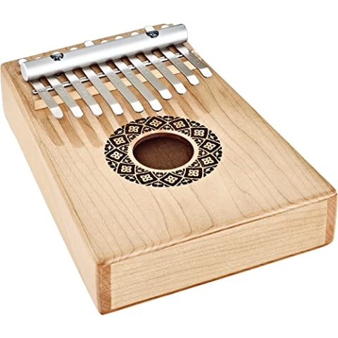 Sonic Energy Schallloch Kalimba – C-Dur, 10 Töne – Ahornholz – Für Meditation, Yoga, Percussion – Inkl. Zubehör (KL1009H)