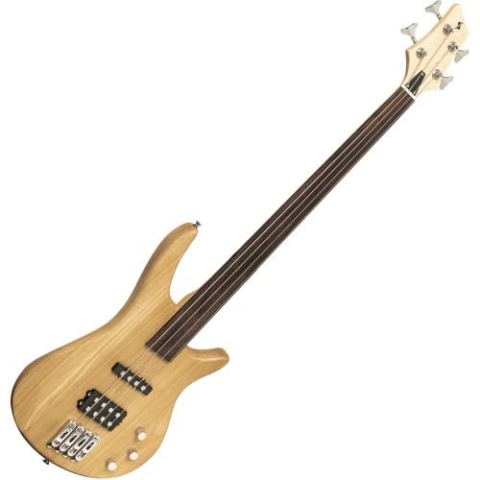 STAGG Fusion-Bass SBF-40 NAT FL Fretless E-Bassgitarre