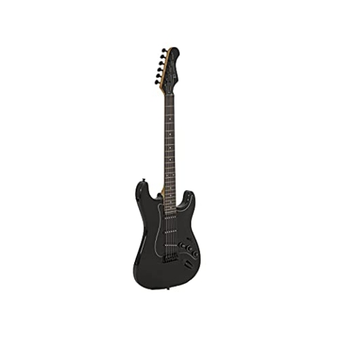 DIMAVERY ST-203 E-Gitarre, gothik-schwarz