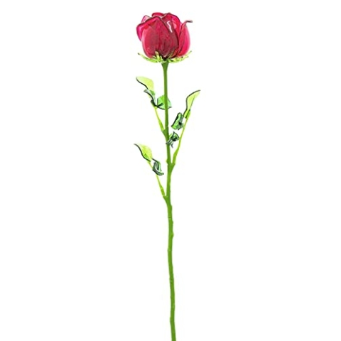 EUROPALMS Kristallrose, Kunstblume, Burgund, 81cm 12x | Edle, vielseitige Ganzjahresdeko