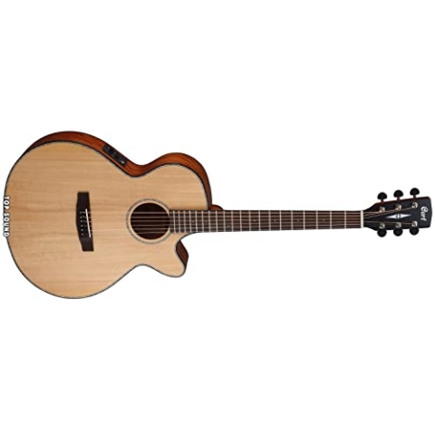 Cort SFX-E Akustikgitarre, Saitenstärke .012-.053, Naturholz, Seidenmatt