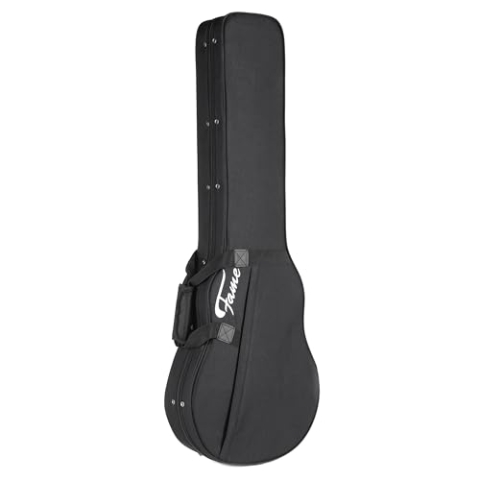 Fame Softcase Singlecut E-Gitarren Koffer, Leichtgewicht 1.3kg, Wetterfest, Gepolstert, Rucksackgarnitur, Zubehörfach, Ideal für sicheren Gitarren Transport und Schutz