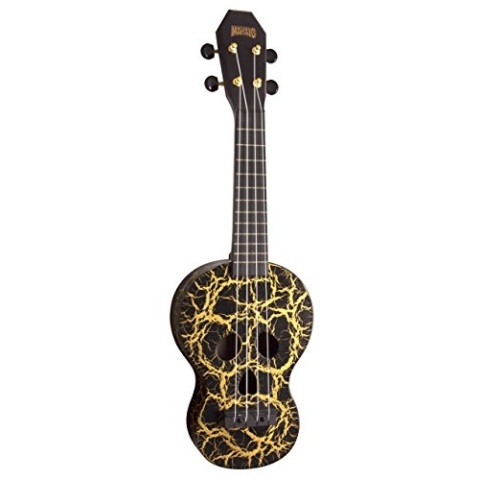 Mahalo Creative Series - Sopran Ukulele - Skull (schwarz/gold), MC1SK bk, Soprano