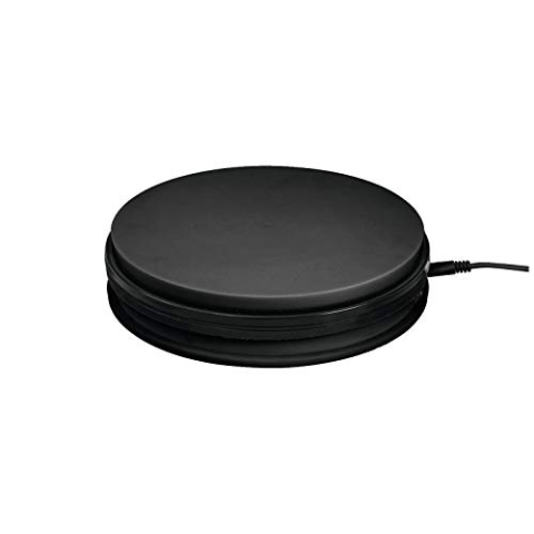 EUROPALMS Drehteller 45cm bis 40kg schwarz | Rotierender Träger zur Produktpräsentation in Verkaufsräumen