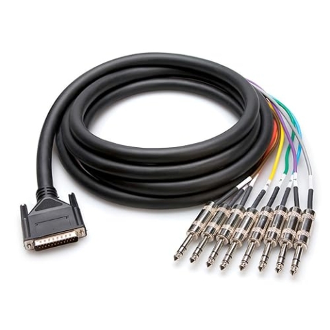 Hosa DTP-802, Balanced Snake, DB25 to 1/4 in TRS, 2 m