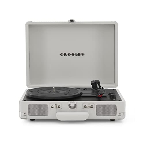 Crosley Cruiser Plus Tragbarer Plattenspieler - Bluetooth-Plattenspieler, 3-Gang-Koffer-Vinyl-Player, Heim-Plattenspieler für Schallplatten, eingebaute Stereo-Lautsprecher, Bluetooth-Empfänger,