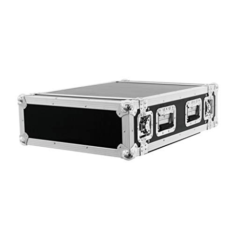 ROADINGER Verstärkerrack PR-2ST, 4HE, 57cm tief | Flightcase für 483-mm-Geräte (19") | mit mehrschichtig verleimtem Holz, schwarz laminiert