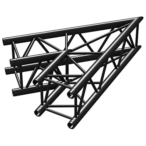BeamZ Professional Truss P30-C19B Vierkanttraverse schwarz 45° 2-Wege-Winkel