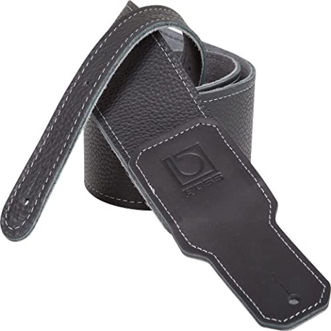 BOSS BSL-30-BLK Hochwertiger Leder-Instrumentengurt, schwarz, Breite: 7 cm