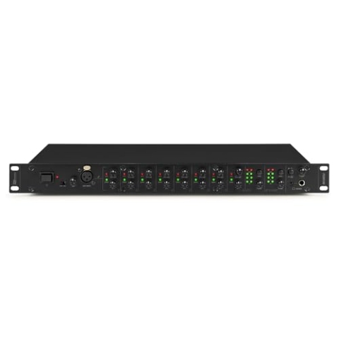 Power Dynamics PDSM100 Studio Mixer - 19 Zoll Rack Line-Mischpult mit 2 regelbaren Zonenausgängen, 8-Kanal-Stereomischer für Studio Submixing, Installationen, Keyboarder - Schwarz