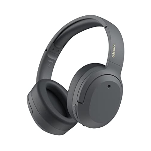 Edifier W820NB Plus Bluetooth-Kopfhörer, hybrid, aktive Geräuschunterdrückung, Hi-Res LDAC Audio, Schnellladung, Over-Ear-Kopfhörer, kabellos, Bluetooth 5.2, für Reisen/Zuhause/Büro – Grau