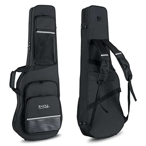Rocktile Leichtkoffer für E-Gitarre - Premium Softcase für E-Gitarre mit extra dicker Thermo-Polsterung - Weicher Gigbag für elektrische Gitarren