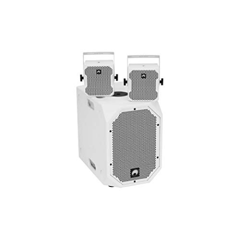 Omnitronic BOB-Set 1 Stück BOB-10A Subwoofer aktiv weiß + 2 Stück BOB-4 Top 16 Ohm weiß