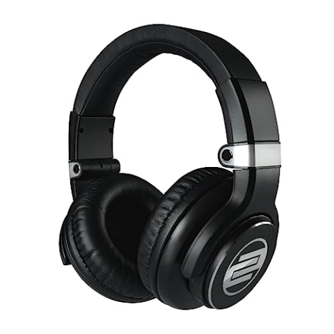 Reloop RHP-15 - geschlossene DJ-Kopfhörer, optimierte Klangwiedergabe, drehbare Ohrmuscheln, alle Anschlüsse vergoldet, inkl. 6,3-mm-Adapter, schwarz
