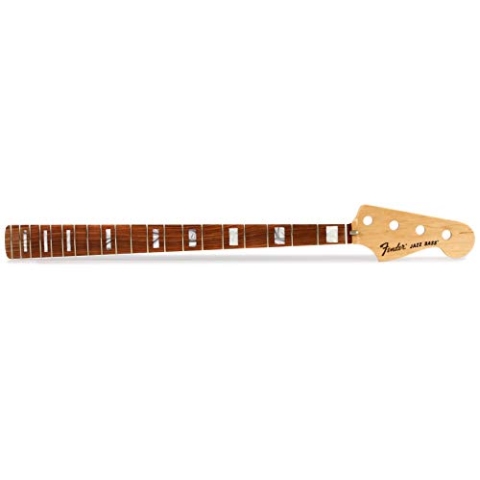 Fender Classic Series 70's Jazz Bass® Neck, 20 Medium Jumbo Frets, Block Inlay, Pau Ferro