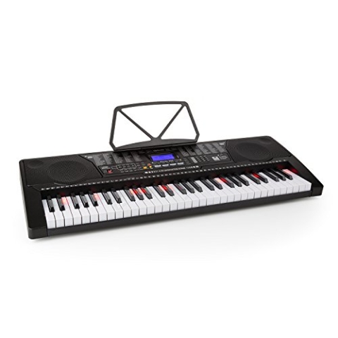Schubert Etude Keyboard - Klavier, E-piano, Lern-Keyboard, Aufnahme-Funktion, Playback-Funktion, Lernmodi, AUX, Stereo-Lautsprecher, Netz- oder Batteriebetrieb, 255 Rhythmen, schwarz