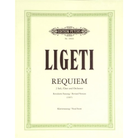 EDITION PETERS LIGETI GYORGY - REQUIEM - MEZZO-SOPRANO VOICE Klassische Noten Chor und Gesangsensemble