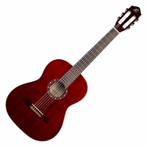 Ortega Guitars 7/8 Konzert Gitarre – Family Series – Inklusive Gig Bag – Fichte, Mahagoni, Rot (R121-7/8WR)