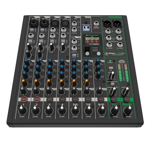 Mackie ProFX10v3+ 10-Kanal Analogmischpult mit verbesserten Effekten, USB-Aufnahmemodi und Bluetooth