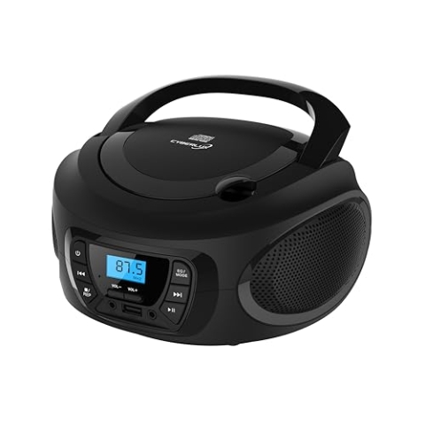 ragbarer CD-Player | | CD/CD-R | USB | FM Radio | AUX-In | Kopfhöreranschluss | Kinder Radio | Boombox | CD-Radio | Stereoanlage | Kompaktanlage (Dark Knight Black)