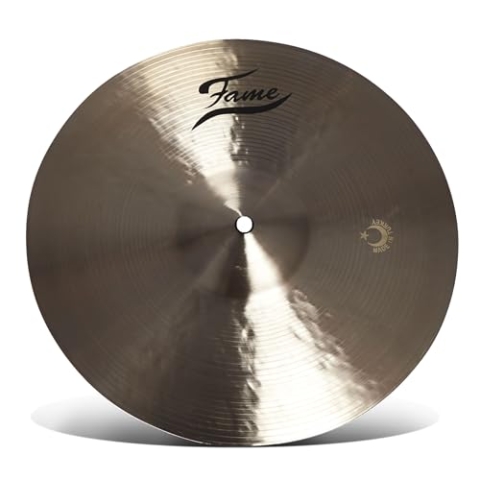 Fame Masters B20 12 Zoll HiHat, Handgehämmertes B20 Bronze Becken, Traditional Finish, Ausgewogener Warmer Klang, Sensible Ansprache, Definierter Chick-Sound, Professionelle Qualität, Hergestellt in