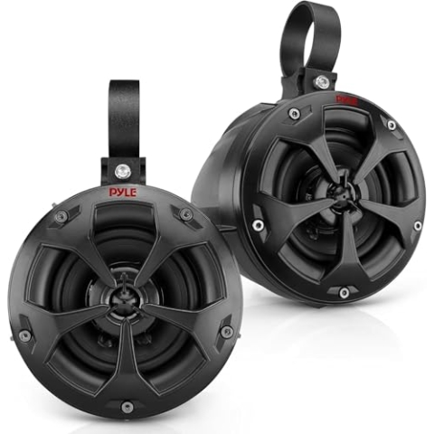 Pyle Outdoor Lautsprecher, Marine Lautsprecher Wasserdicht, Aussenlautsprecher, Musikbox- 800W, 2 Wege- Outdoor Speaker, Bluetooth Speaker- für Jeep, Boot, Camping & Strand, Tragbar, Leicht Montierbar