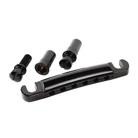 Gotoh Tailpiece for guitar, LP-model, with studs and anchors, black