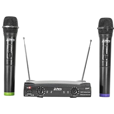 Party Light & Sound - PARTY-200UHF 2-Kanal Funkmikrofonsystem mit 2 Handsender