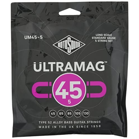 Rotosound UM Ultramag Bass roundwound long scale Satz 5-string Standard 45-130 UM45-5