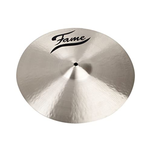 Fame Masters, 16 Zoll B20 Heavy Crash Becken, Handgehämmert, Traditionelles Finish, Ausgewogener Warmer Sound, Professionelle Qualität
